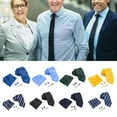 thumbnail image 4 of Men Tie Pocket Square Cufflink Set for Office Business Meeting Formal Wear Accessory Gift for Boyfriends Husband, 4 of 13