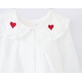 thumbnail image 3 of Conti Kids Little Girls Long Button-Down White Blouse 6-7 Years, 3 of 6