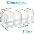 thumbnail image 3 of SAYEEC Clear Acrylic 4-Section Desk File Sorter, Plastic Desk Organizer, File Sorter & Handbag Organizer for Office & Home, 2 Pack, 3 of 8