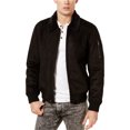 thumbnail image 1 of GUESS Mens Redmond Faux-Suede Bomber Jacket, jetblackmulti, XL, 1 of 1