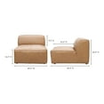thumbnail image 3 of Moe's Home Collection Form Slipper Chair Sonoran Tan Leather Leather, 3 of 8