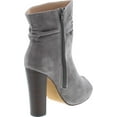 thumbnail image 5 of Chase & Chloe Ivy-1 Women's Ruched Zip High Stacked Heel Ankle Booties, 5 of 7