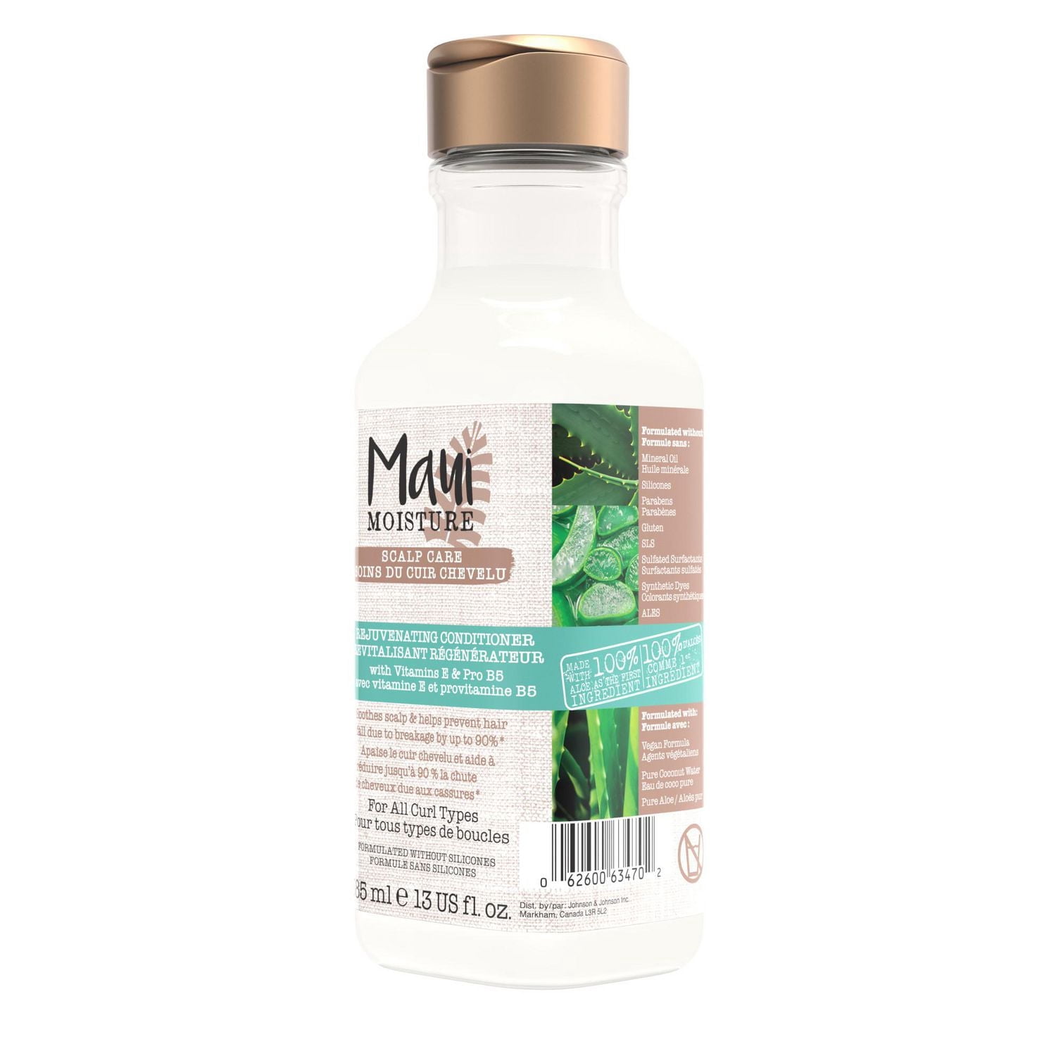 Maui Moisture Scalp Care Rejuvenating Conditioner, Soothing Curly Hair Conditioner with Vitamin E, Pro-Vitamin B5 & Aloe Vera, Silicone-Free