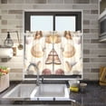 thumbnail image 4 of Yayeee Kitchen Curtains Tier Pair Light Filtering 27"x24" Rod Pocket Short Cafe Window Panel, Beige Watercolor Seashells, 4 of 7