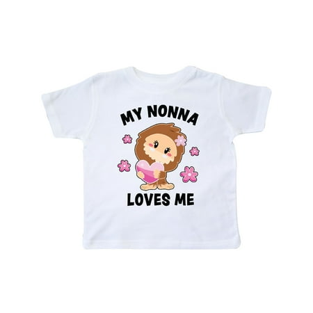 

Inktastic My Nonna Loves Me with Bigfoot Gift Toddler Toddler Girl T-Shirt