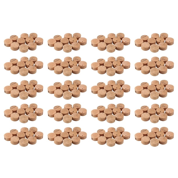 200 Unids Llave del Agua Llave del Agua Válvula de Escupir Almohadilla de Corcho para los Accesorios de Reparación de Trombón de Trompeta Diámetro 9Mm Espesor 4Mm