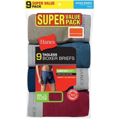 Hanes Men's Boxer Briefs, 9 Pack by Hanes