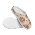 thumbnail image 3 of Lsque Groovy Disco Pumpkin Pattern Womens Comfort Cotton on Scuff With Memory Foam and Anti-skid Sole Slipper-39/40, 3 of 7