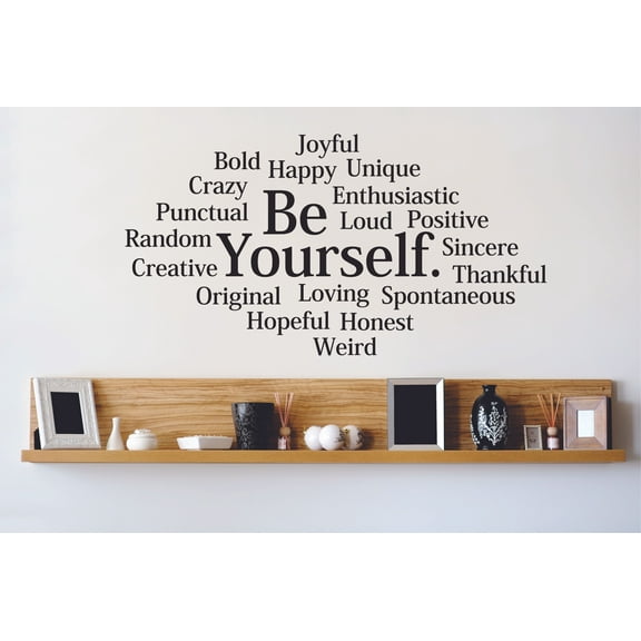 Do It Yourself Wall Decal Sticker Be Yourself Inspirational Life Quote Mural 12x18"