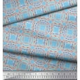 thumbnail image 3 of Soimoi Blue Rayon Fabric Mandala Geometric Print Fabric by Yard 42 Inch Wide, 3 of 5