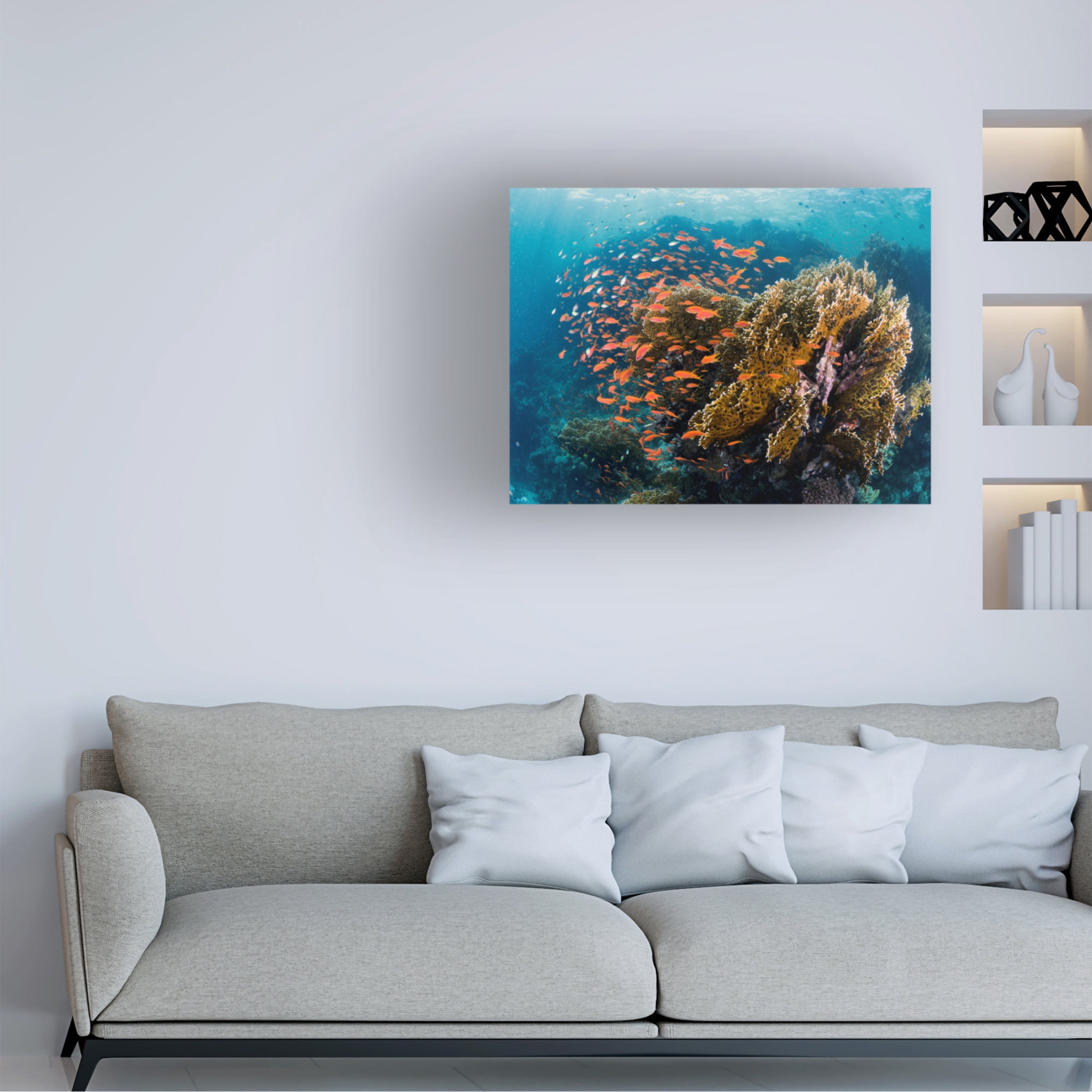 Canvas Wall Art - Ilan Ben Tov 'Reefscape' Wall Art for Living Room, Bedroom, or Office Décor by Trademark Fine Art - 24 x 18 Inches