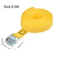 thumbnail image 4 of Uxcell 1.68ft Cam Buckle Tie Down Lashing Strap Polypropylene Yellow 2pcs, 4 of 6