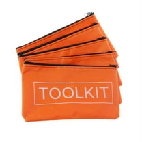 Orange Tool Bag - Heavy Duty 600x Oxford Cloth - Zipper Pouch Organizer