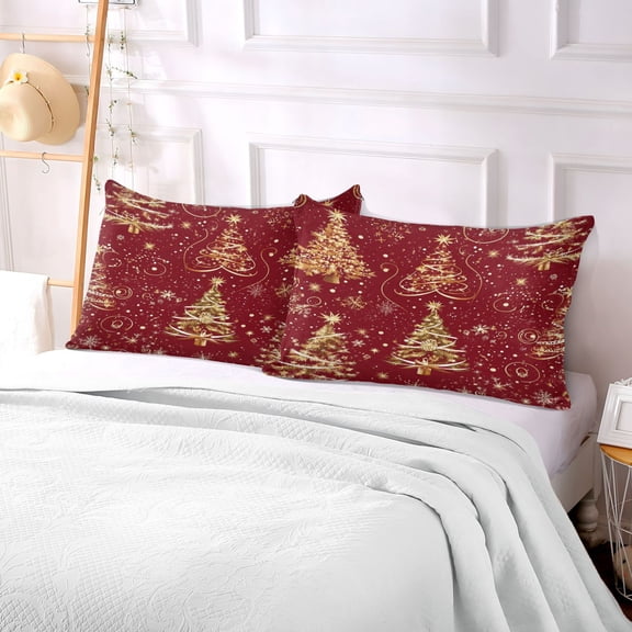 Pillow Case Plush Pillow Christmas Trees with Sonwflake Pattern Case standard size/King size/Queen size Bed Pillow Pillowcases