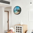 thumbnail image 6 of Voice Activated Clock with Glow Light 12 Inch Large Silent Wall Clock Battery Operated for Home Decor Serene Beach Scene, 6 of 8