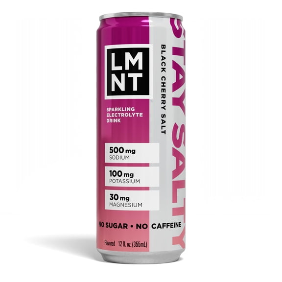 LMNT Sparkling Electrolyte Drink - Black Cherry - 12 fl oz, Can