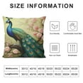 thumbnail image 5 of JEUXUS  Corduroy Throw Pillow Covers Cushion Cover Oriental Peacock on Flower Tree Square Pillowcases for Living Room Super Soft Decorative Pillow Case for Sofa Home Decor Case for Floor, 5 of 5