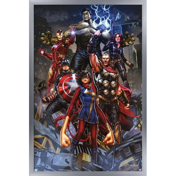 Marvel's Avengers - Unite Wall Poster, 14.725" x 22.375", Framed