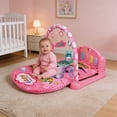 thumbnail image 3 of Baby Piano Play Gym Activity Mat, Pink Animal Hanging Rattles Kick Piano Fitness Playmat, Early Sensory Educational Tummy Time Toy for Newborn Infants 0-15 Months, 3 of 7