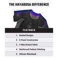 thumbnail image 5 of Hayabusa Ranked BJJ Rash Guards For Men Short Sleeve - Blue, X-Small, 5 of 6