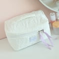 thumbnail image 4 of Bolsa De Almacenamiento Bolsa de cosméticos con flores acolchadas, bonita de belleza, portátil, multifunción, suave para el trabajo Tmvgtek Para Estrenar, 4 of 6