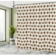 thumbnail image 4 of Ambesonne Beige Tan Shower Curtain, Argyle Checkered Pattern, 69"Wx84"L, White Camel and Chocolate, 4 of 4