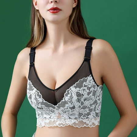 

Cotton Underwear For Women 2146 New Women s Bra Wire Free Underwear Large Size Thin Cup Lace Sexy Bra