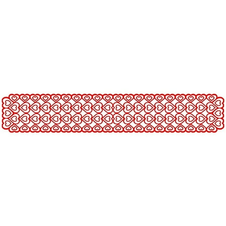 

Tangnade Home Holiday DecorValentine s Day Table Flag Decoration Red Knitted Love Table Flag Red B