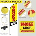 thumbnail image 4 of Smoke Shop Feather Flag Pole Kit Include 7 ft Banner Flag with Poles 5 Pcs Smoke Shop Sign and 10 Pcs Ground Stake for Outside Business Stores Shops Decoration, 4 of 7