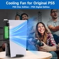 thumbnail image 4 of External USB Cooling Fan Fit for  PS5 Disc & Digital Edition, EEEkit Centrifugal Cooling System with 3-Speed Adjustable Fan, Temperature Control Cooler, Black, Not Fit for PS5 Slim or Pro, 4 of 9