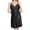 Black, variant on ZZwxWA Women Satin Nightgown Lace V Neck Pjs Dress Lingerie Dress Loose Sleepwear Womens Mini Slip Chemise Nightwear Night Dress