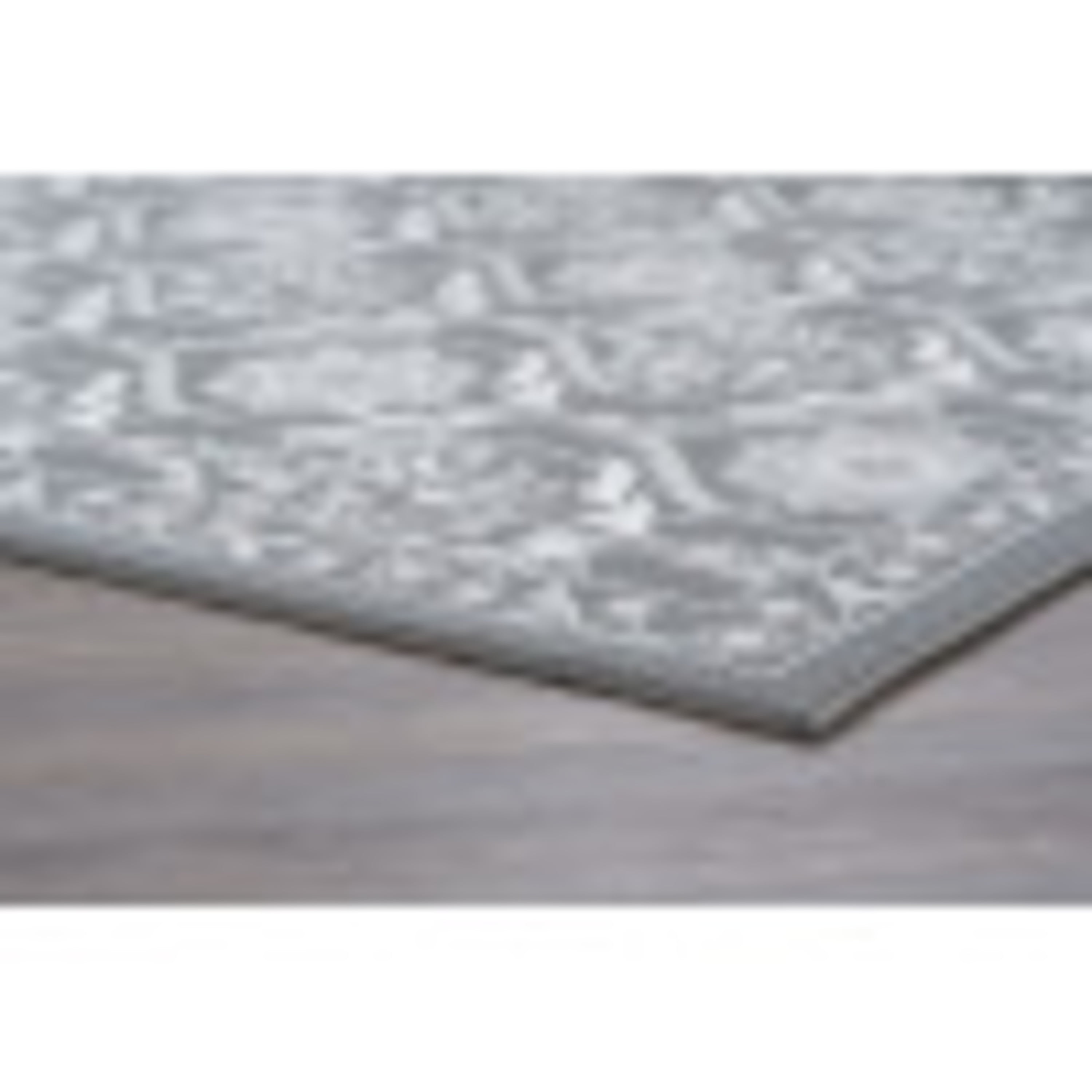 Transitional Area Rug (3-Piece Rug Set: (5' x 7', 20'' x 60'', 20'' x 32'')) Floral Charcoal, Cream Indoor Set Easy to Clean