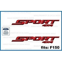 Decal Mods Sport 4x4 Red Decals Stickers for Ford F150 XLT (2019-2020) - FR (set of 2) Officially Licensed | FH1B5