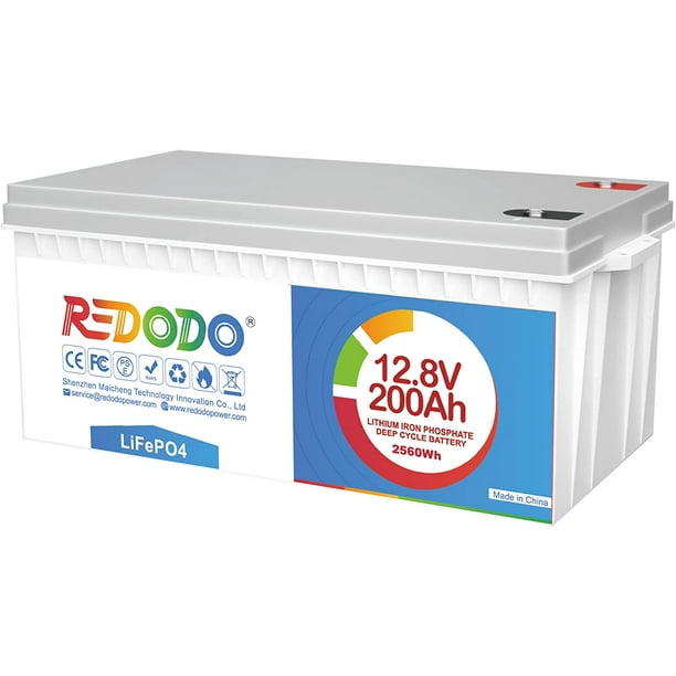 Redodo 12.8V 200Ah Lithium LiFePO4 Battery, Deep Cycle