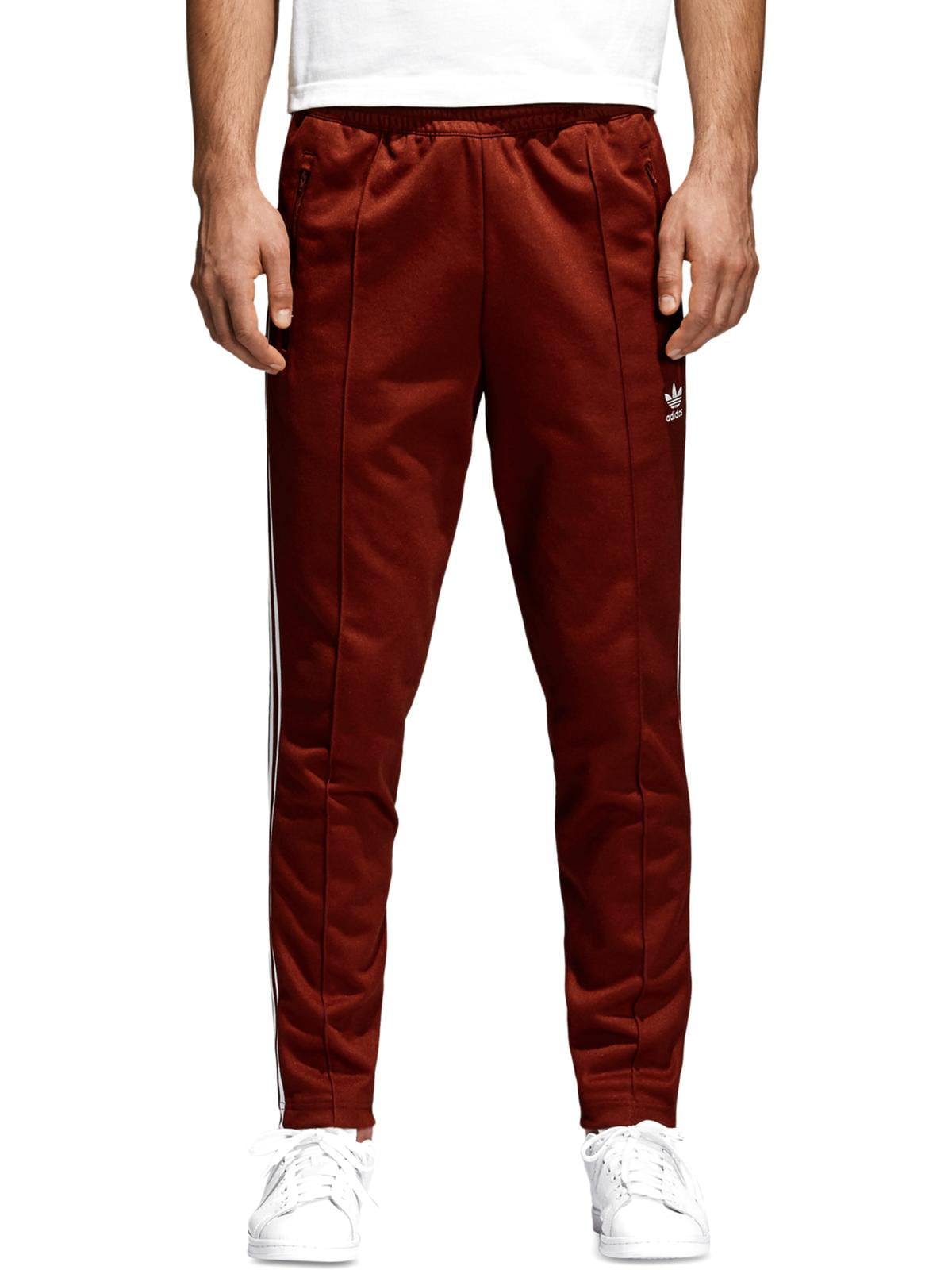adidas beckenbauer pants red