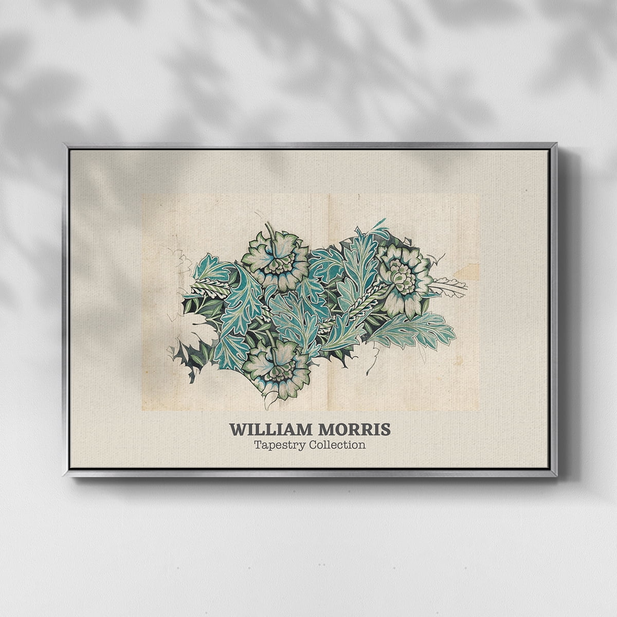 Vintage Abstract Print-XXXIX Framed in Silver Wood Gallery Wrapped Canvas 27 in. x 41 in.