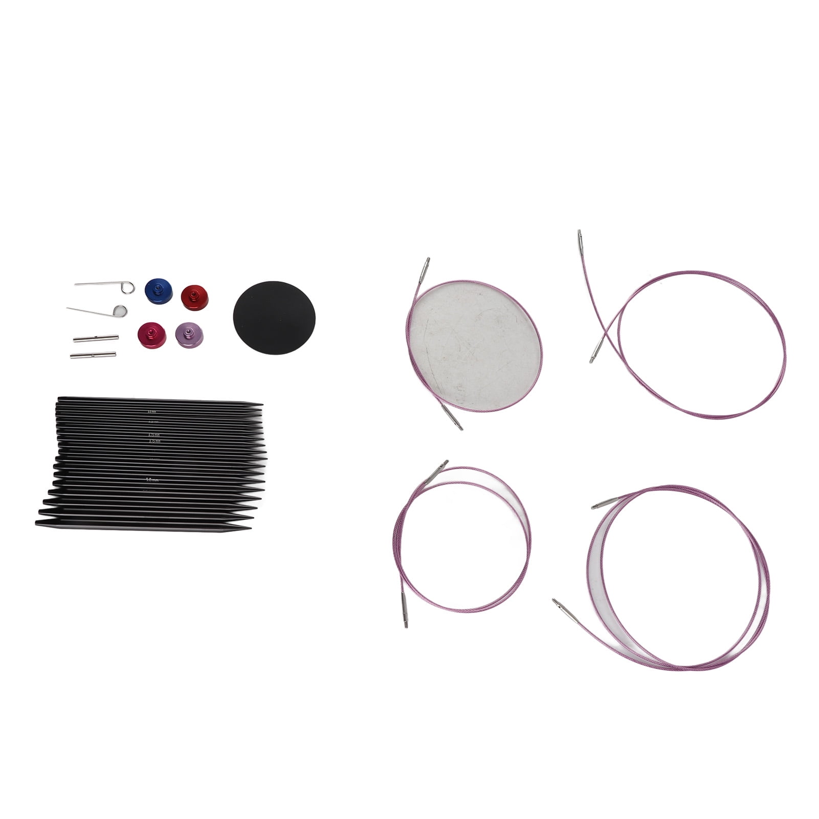 Craft Fill Knitting Needle Knitting Needle Set, Smoothing Easy Operation Interchangeable Anti Fatigue Handle Circular Needle Set for Family, Circular Knitting Needle Set Circular Craft