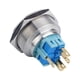 thumbnail image 3 of Interruptor momentáneo de botón pulsador metálico, 12 V, 1 contacto normalmente abierto (NO) y 1 contacto normalmente cerrado (NC), diámetro del orificio de Restablecimiento automático, 3 of 7
