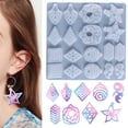 thumbnail image 3 of Molde de resina de silicona, molde de resina epoxi, kit para hacer aretes, manualidades para hacer colgantes 23, 3 of 9