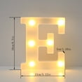 thumbnail image 3 of LED Letter Lights A-M | White Plastic Alphabet Signs with Warm White LEDs | 16cm x 18cm Standing or Hanging Decorative Light for Home, Party & Holiday Decor, 3 of 3