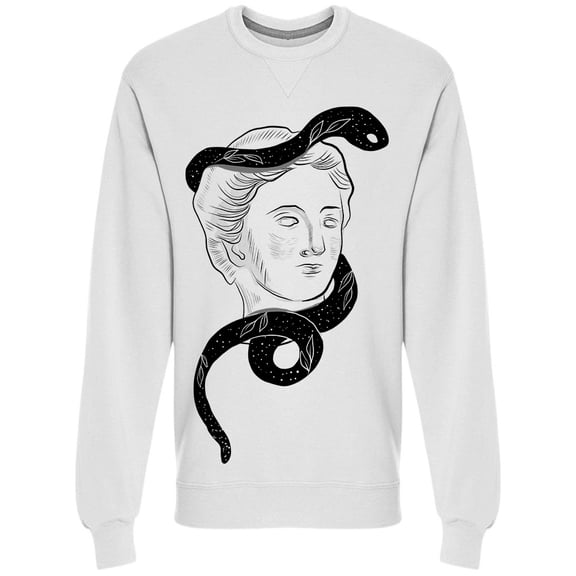 Snake Wraps Around Sculpture Sweatshirt Men -Image by Shutterstock, Male Large
