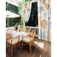 thumbnail image 5 of nqOlkjepod Outdoor Curtains for Patio Waterproof, Blue Conch Coastal Outdoor Privacy Panels Grommet, Summer Beach Shell Starfish Ocean Blackout Outside Curtains for Porch/Cabana 54"x108", 1 Panel, 5 of 8