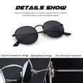 thumbnail image 3 of Gafas de sol CGID E47 redondas polarizadas de 51 mm negras para mujeres y hombres, 3 of 6