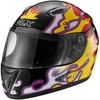 GLX DOT Youth Dragon Flame Full Face Motorcycle Helmet, Black, M