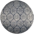 thumbnail image 2 of Safavieh Madison Leighton Geometric Area Rug, Navy/Silver, 3' x 3' Round, 2 of 9