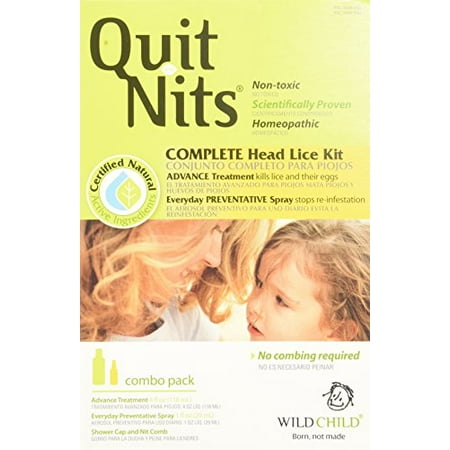 5 Pack Hyland's Homeopathic Quit Nits Complete Head Lice Kit Kills Lice And (Best Home Remedy For Lice Eggs)