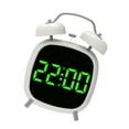thumbnail image 5 of yotijay Digital Alarm Clock Table Clock Big Numbers Large Display Double Bell Loud Alarm Green, 5 of 9