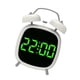 thumbnail image 5 of Reloj despertador digital LED de escritorio con números grandes, pantalla grande, doble campana fuerte Verde, 5 of 9