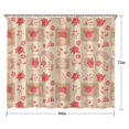 thumbnail image 5 of Pioneer Flower Floral Print Pattern Shower Curtain 84"x72", Bathroom Decorative Shower Curtain Set with 12 Hooks, Waterproof Washable, 5 of 6