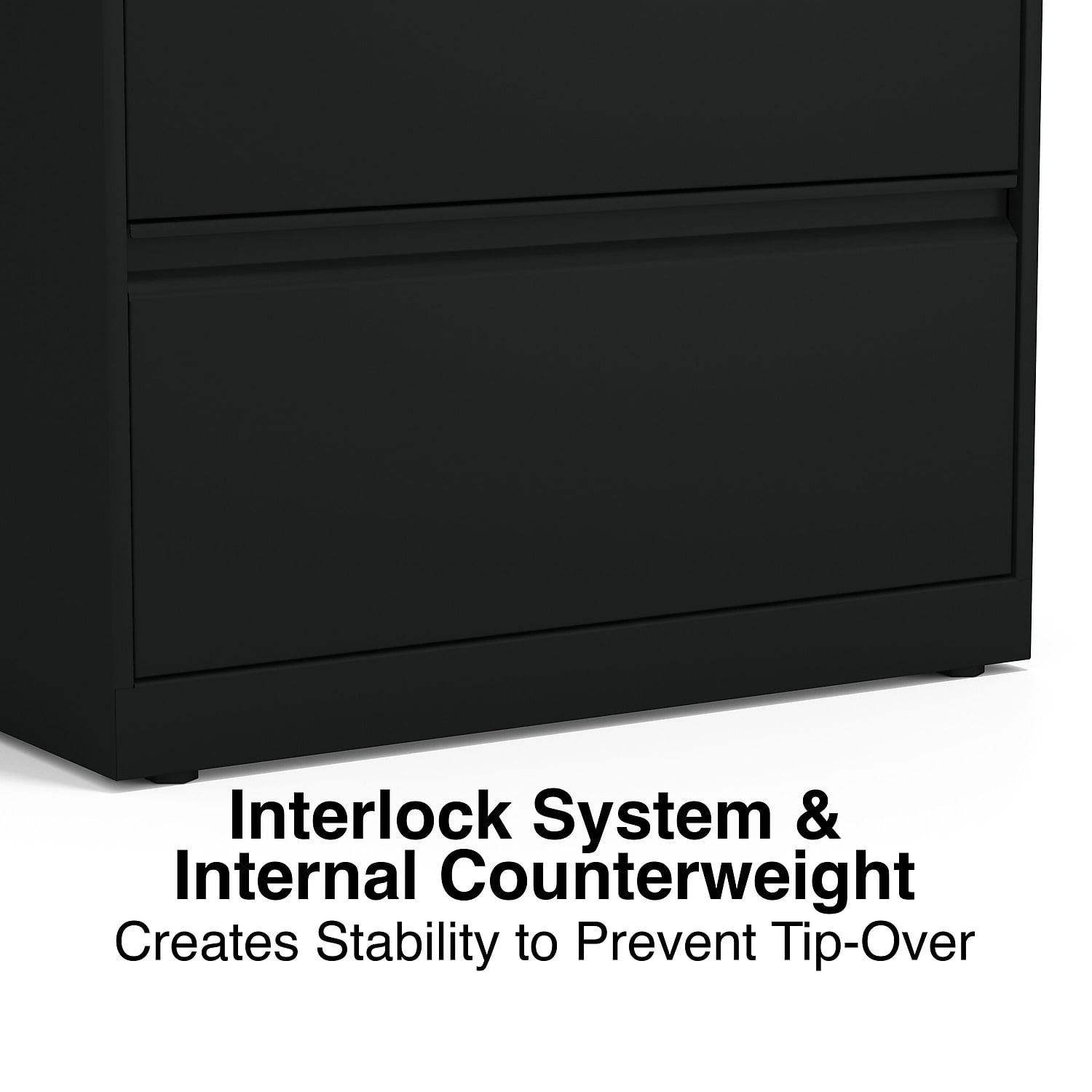Staples Commercial 2-Drawer Lateral File Cabinet Letter/Legal Size Lockable 28"H x 30"W x 18.62"D
